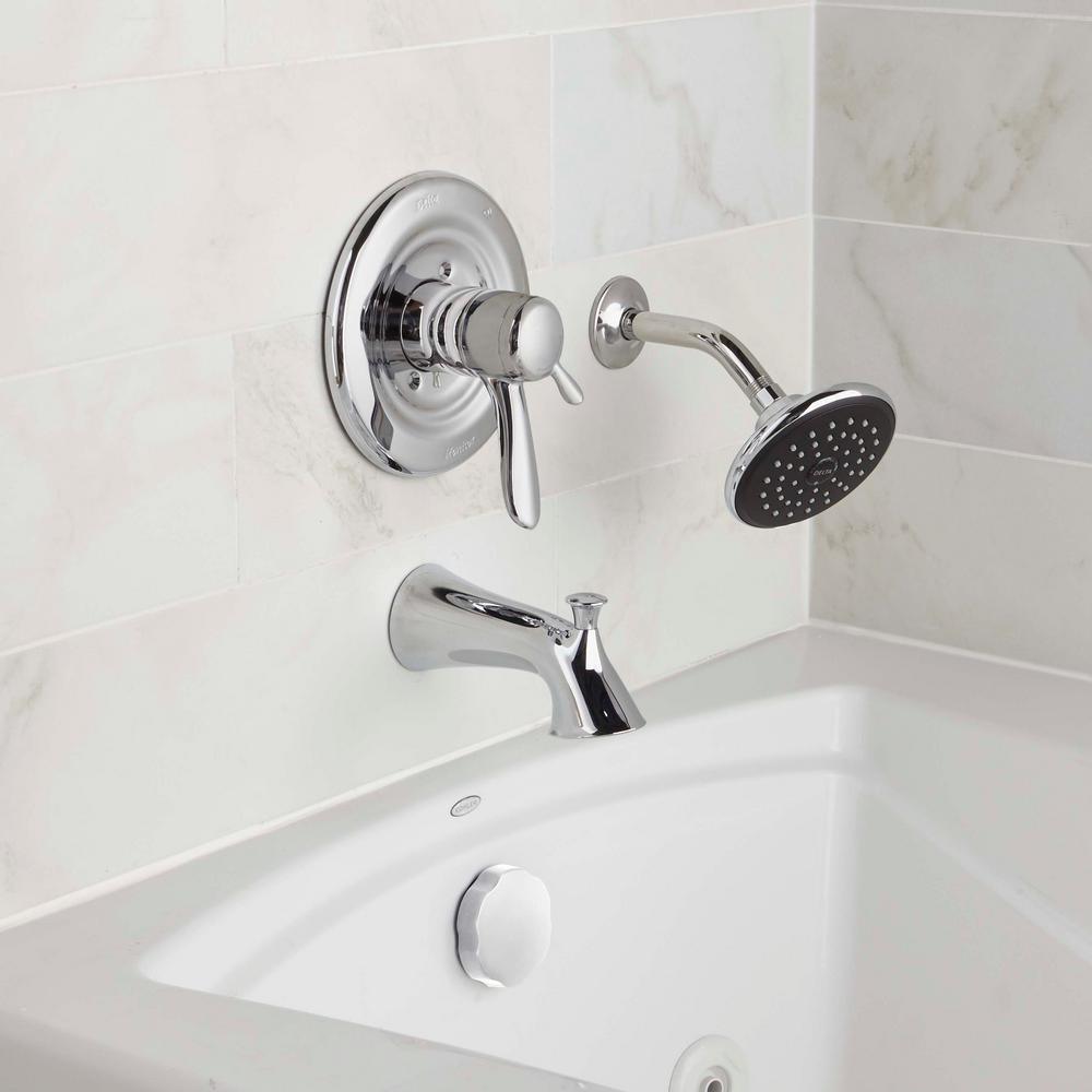 Lahara Single-Handle 1-Spray Tub and Shower Faucet in Chrome (Valve Included) - Super Arbor