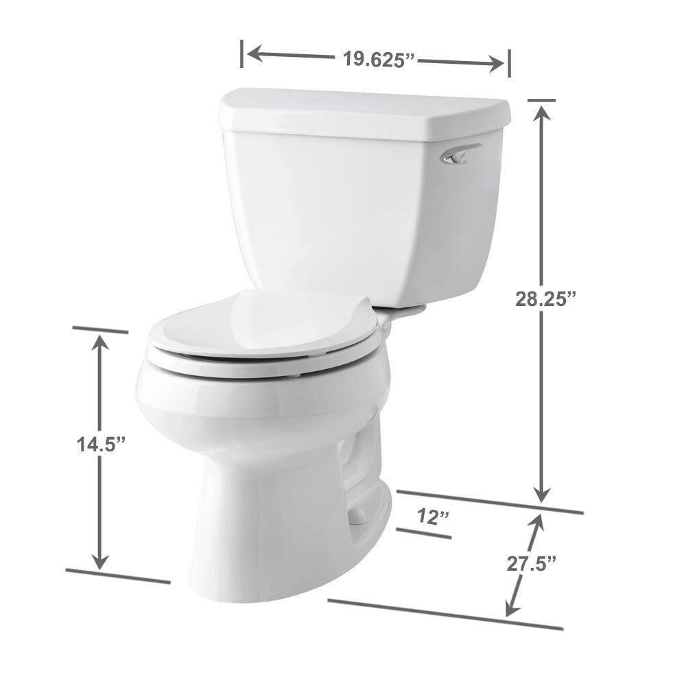 Wellworth Classic 2-Piece 1.28 GPF Single Flush Round Front Toilet with Class Five Flush Technology in White - Super Arbor