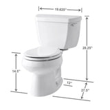 Wellworth Classic 2-Piece 1.28 GPF Single Flush Round Front Toilet with Class Five Flush Technology in White - Super Arbor