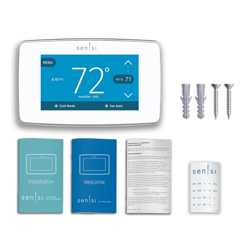 Emerson Sensi Touch Wi-Fi Smart Thermostat with Touchscreen Color Display, C-Wire Required - Super Arbor