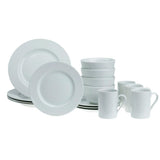 16-Piece Casual White Ceramic Dinnerware Set (Service for 4)