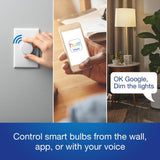 Aurora Smart Bulb Dimmer Switch for Philips Hue Smart Bulbs, White - Super Arbor