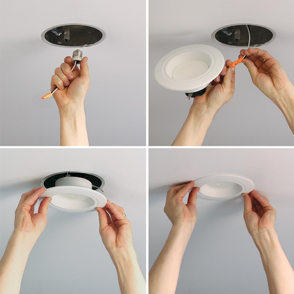 RL 5 in. and 6 in. White Wireless Smart Integrated LED Recessed Downlight Ceiling Fixture Selectable Color Temperature - Super Arbor