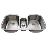 Undermount Stainless Steel 43 in. Triple Bowl Kitchen Sink - Super Arbor