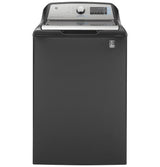 GE 5.2 cu. ft. High-Efficiency Diamond Gray Top Load Washing Machine with Smart Dispense and Sanitize with Oxi, ENERGY STAR