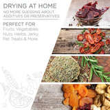 Stainless Steel Tray Food Dehydrator Machine 9 Trays 660w Digital Timer & Temperature Control, Auto Shutoff 95F to 158F
