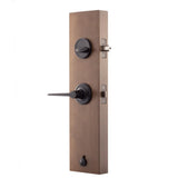 Craftsman Black Door Handleset with Contemporary Lever Trim - Super Arbor