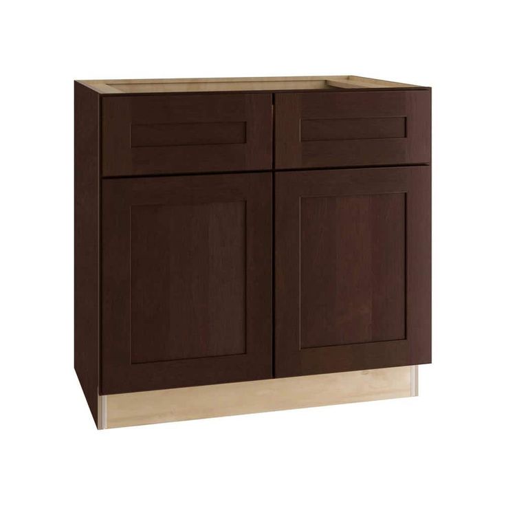Home Decorators Collection Newport 33 in. W x 24 in. D x 34.5 in. H Assembled Plywood Base Kitchen Cabinet in Manganite with Soft Close