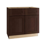 Home Decorators Collection Newport 33 in. W x 24 in. D x 34.5 in. H Assembled Plywood Base Kitchen Cabinet in Manganite with Soft Close