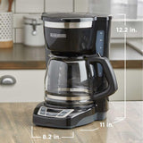 12-Cup Black Programmable Coffeemaker