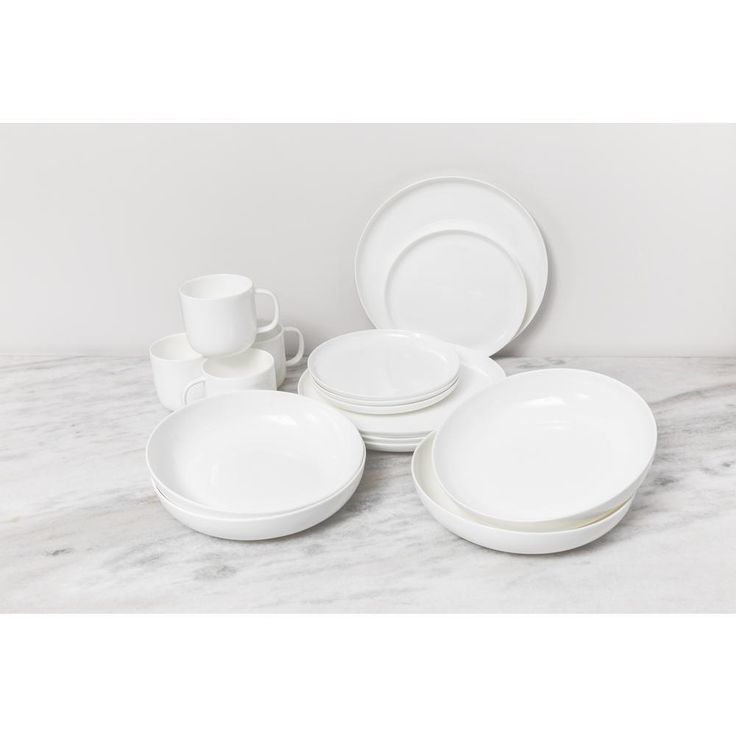 16-Piece Traditional White Bone China Dinnerware Set (Service for 4)