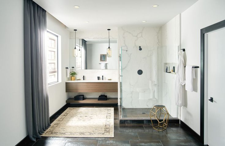 Moen Align Matte Black 1-handle Shower Faucet