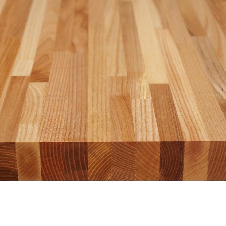 Sparrow Peak Ash 10-ft Unfinished Natural Straight Butcher Block Ash Kitchen Countertop
