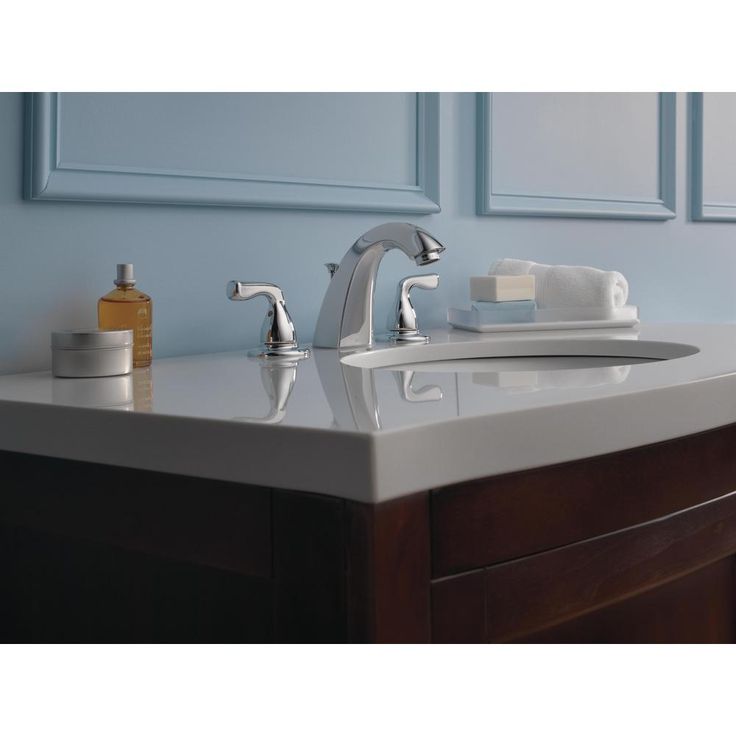 Foundations 8 in. Widespread 2-Handle Bathroom Faucet in Chrome