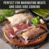 VC 300 Black and Silver Food Vacuum Sealer with Food Management App and Vacuum Bag Set