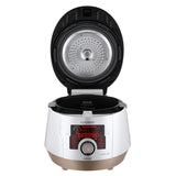 5 Qt. White/Gold Electric Multi Pressure Cooker with dial