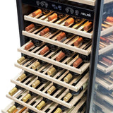 NewAir 160-Bottle Capacity Stainless Steel and Black Dual Zone Cooling Built-In/Freestanding Wine Chiller