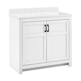 Style Selections Lowry 37-in White Single Sink Bathroom Vanity with White Acrylic Top