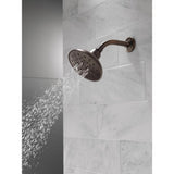 5-Spray 6 in. Single Wall Mount Fixed Shower Head in SpotShield Venetian Bronze - Super Arbor