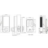 Defiant Square Satin Nickel Smart Wi-Fi Deadbolt Powered By Hubspace