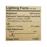 40-Watt Equivalent G25 Globe Vanity Clear Glass Vintage Edison Filament Dimmable LED Light Bulb Soft White (6-Pack)