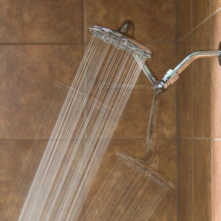 6-Spray 7 in. Single Wall Mount Low Flow Fixed Rain Shower Head in Chrome
