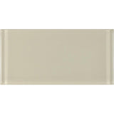Metro Pebble Gray Subway 3 in. x 6 in. Glossy Glass Subway Tile (8-Pieces/Pack) - Super Arbor