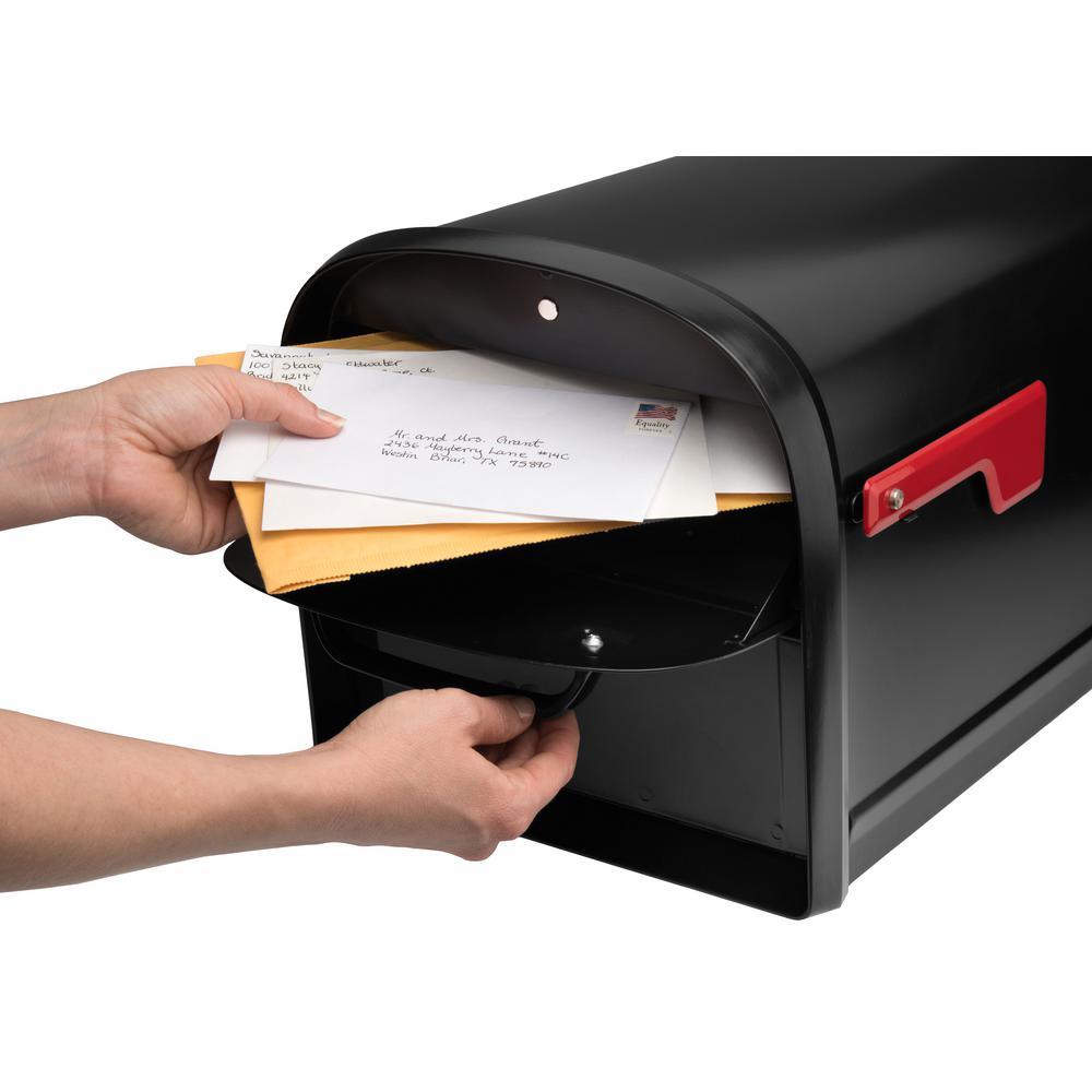 Oasis 360 Locking Parcel Mailbox with 2-Access Doors Black - Super Arbor