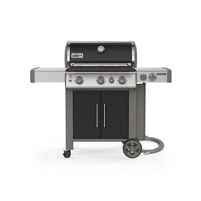 Weber Genesis II E-335 Black 3-Burner Natural Gas Grill with 1 Side Burner