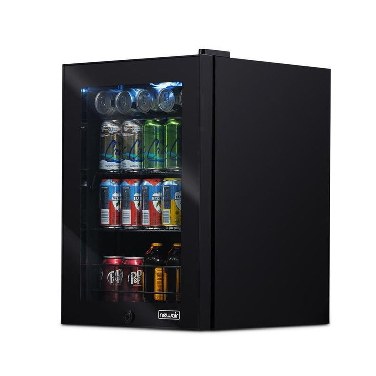 NewAir 90-Can Capacity (2.2-cu ft) Residential Black Built-In/Freestanding Beverage Center