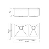 Farmhouse Apron Front Undermount 16-Gauge Stainless Steel 33 in. 60/40 Double Bowl Kitchen Sink with Grids and Drains