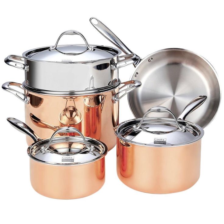 Multi-Ply Clad 10-Piece Stainless Steel Nonstick Cookware Set