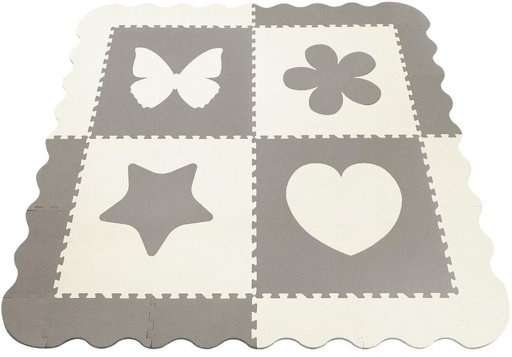Sorbus Puzzle Mat Interlocking Floor Kids Play Carpet Tiles - Baby Foam Puzzle, Extra Thick Non-Toxic Crawling Mat for Tummy Time, Great for Children Playroom (4 Tiles)