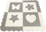 Sorbus Puzzle Mat Interlocking Floor Kids Play Carpet Tiles - Baby Foam Puzzle, Extra Thick Non-Toxic Crawling Mat for Tummy Time, Great for Children Playroom (4 Tiles)