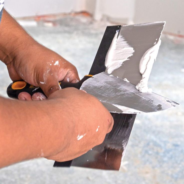 10 in. Stainless Steel Hammer-End Taping Knife with Soft Grip Handle