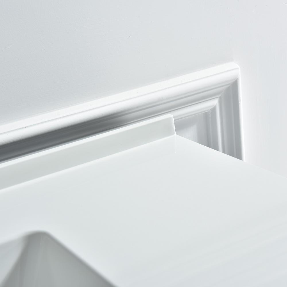 Ashinton 49 in. W x 22 in. D Single Basin Solid Surface Vanity Top in Solid White with Intergrated White Basin - Super Arbor