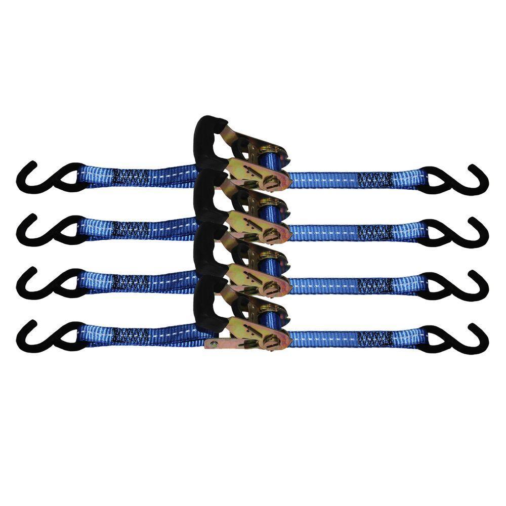 Grip 12 ft. Reflective Ratchet Tie Down (4-Piece) - Super Arbor