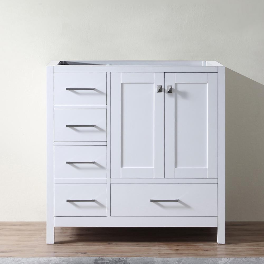 Caroline Madison 36 in. W Bath Vanity Cabinet Only in White - Super Arbor