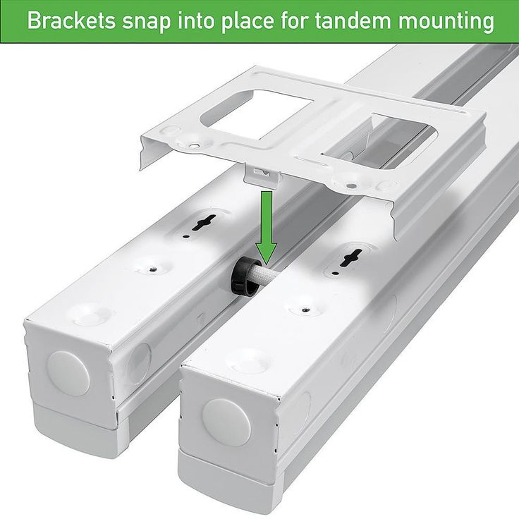 8 ft. (Two 4 ft.) 440-Watt Equivalent Integrated LED White Commercial Strip Light Fixture High Output 11000 Lumens 4000K