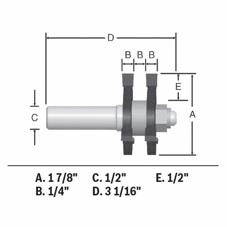 Bosch 1-7/8-in Carbide-Tipped Tongue and Groove Router Bit
