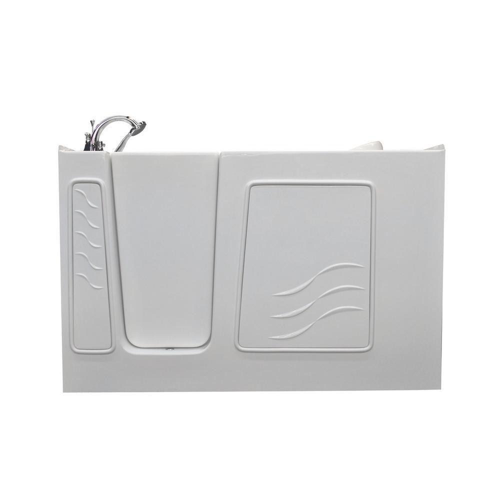 60 in. Walk-In Non-Whirlpool Bathtub in White with 1.28 GPF Single Flush Toilet - Super Arbor