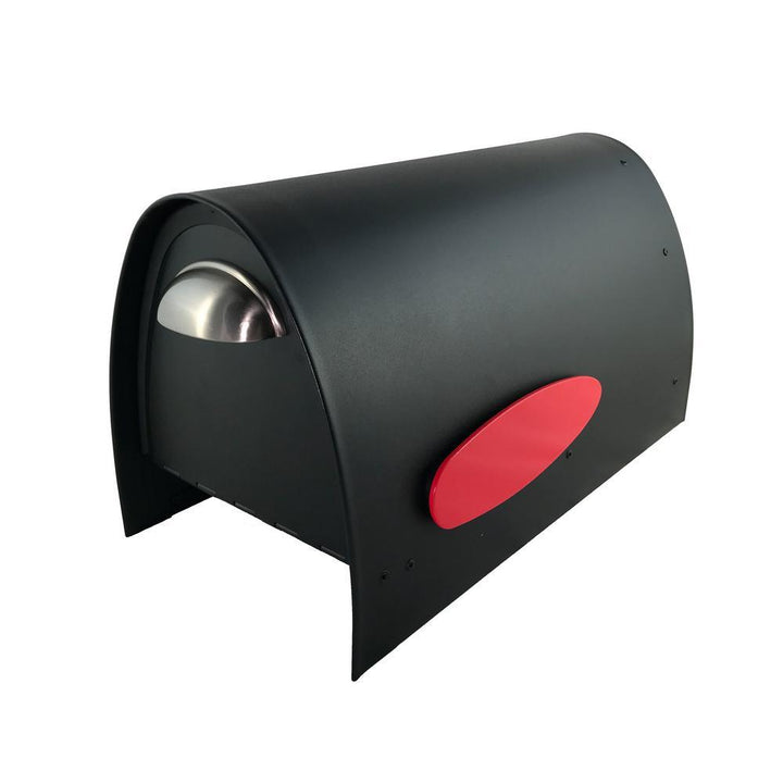 Spira Matte Black Powdercoated 316 Stainless Steel Post Mounted Non-Locking Mailbox - Super Arbor