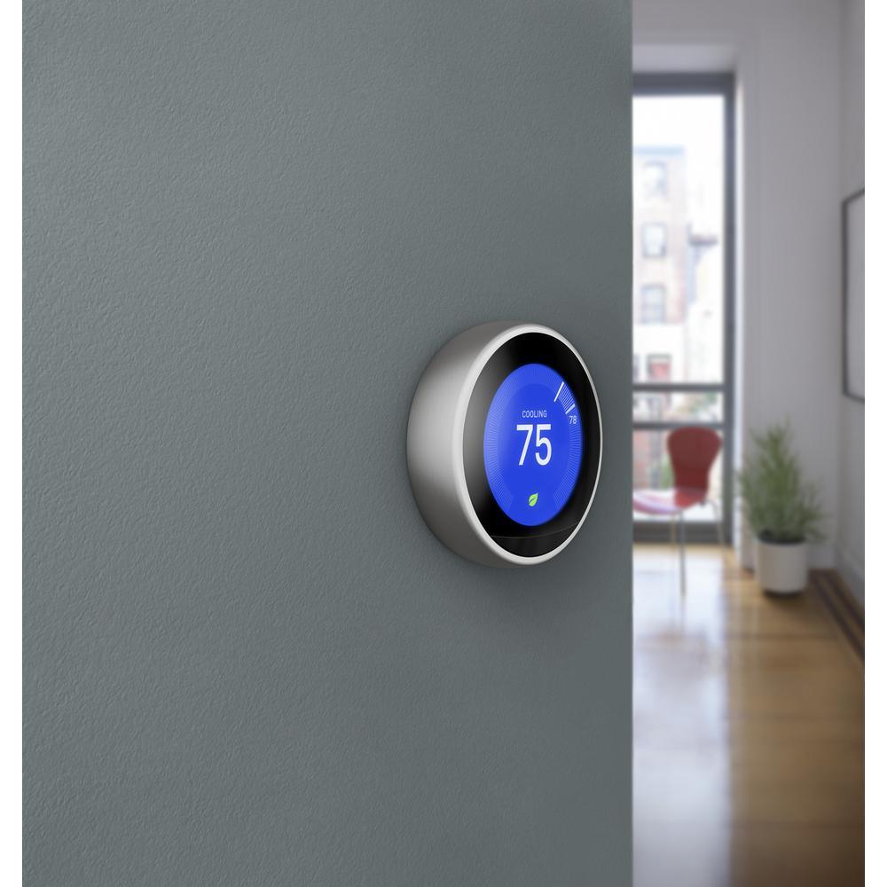 Nest Learning Thermostat 3rd Gen in Stainless Steel - Super Arbor