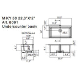 Nameeks Miky Undermount Bathroom Sink in White