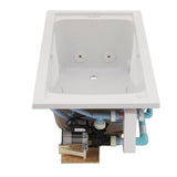 EverClean 60 in. x 32 in. Reversible Drain Whirlpool Tub in White - Super Arbor