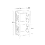 X-Frame 18 in. W 3-Shelf Storage Tower in White - Super Arbor