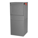 Parcel Protector Vault Black Post/Column Mount Locking Mailbox with Outgoing Mail Clip and Carrier Service Flag - Super Arbor