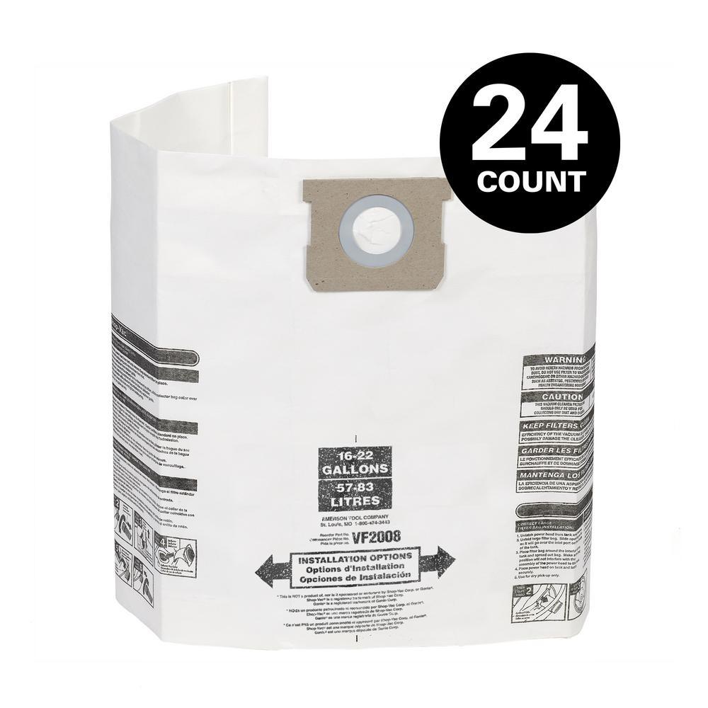 15 Gal. to 22 Gal. Dust Collection Bags for Genie and Shop-Vac Wet/Dry Vacuums (3-Pack) - Super Arbor