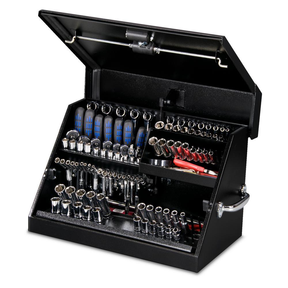 23 in. 0-Drawer Portable Top Chest in Black Powder Coated - Super Arbor