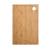 19.5 in. x 12 in. Rectangle Organic Solid Bamboo Cutting Board for Kitchen Sink